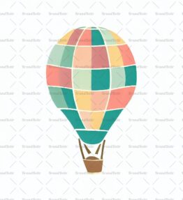 Verspielter Heißluftballon